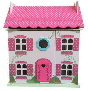 Wooden Pink Doll House Toy for Kids and Children