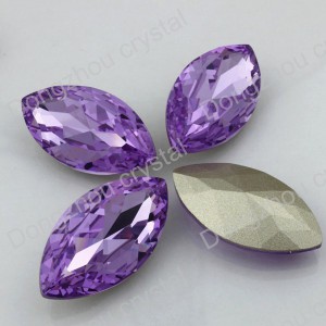 Crystal Navette Accessories, Fancy Loose Diamond Stone Pendant Bead (DZ-3017)